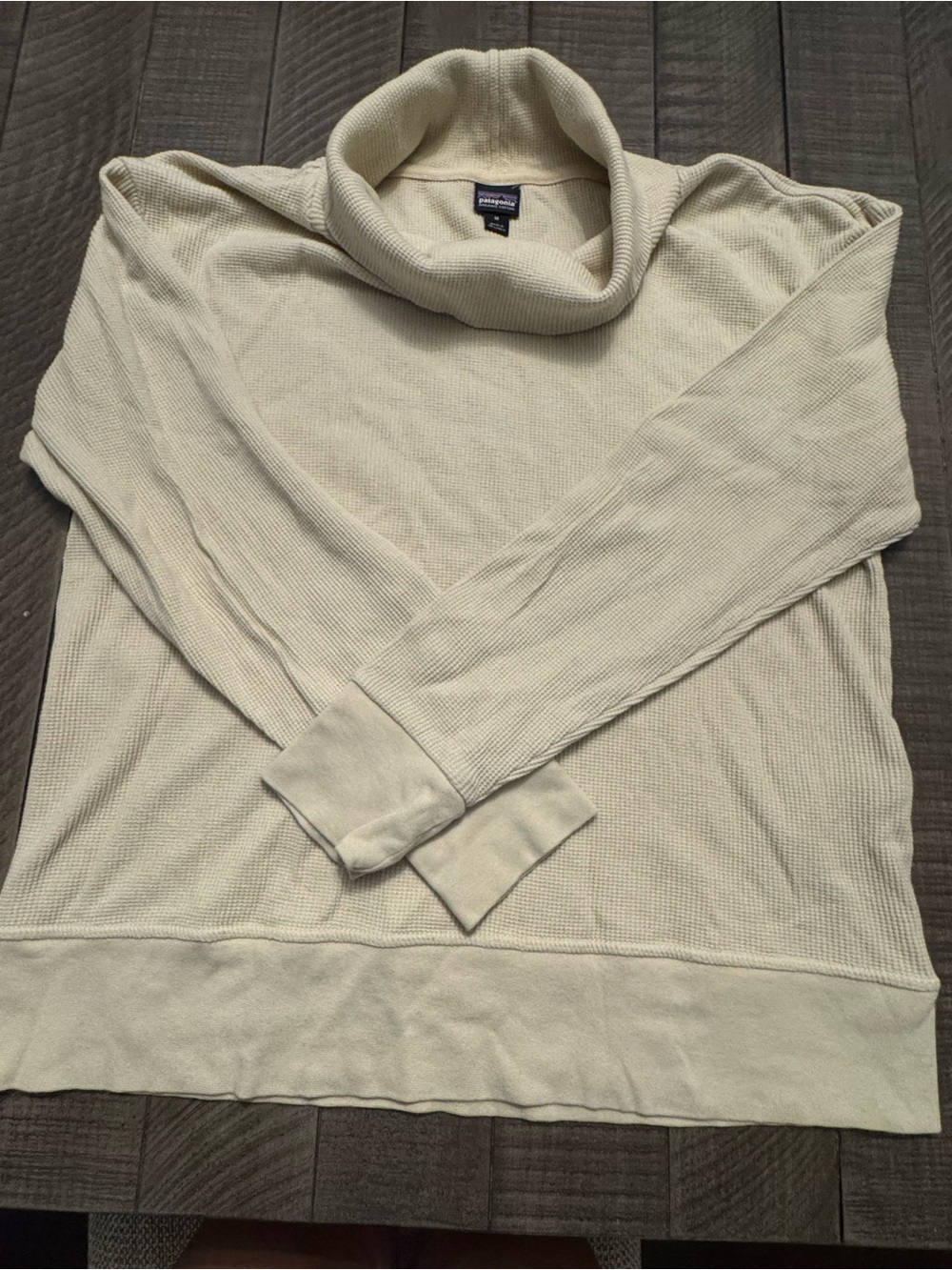 Patagonia Cream Turtleneck Thermal Sweater - Womens